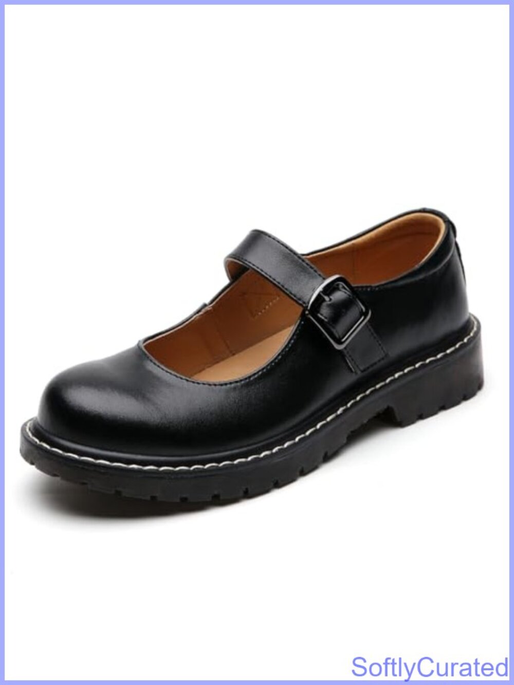 Mary Jane Oxford Flats Round Toe Ankle Strap Comfort Casual Shoes